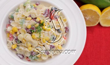 سلطة الفاصوليا الحمراء بالمكرونة بالفيديو