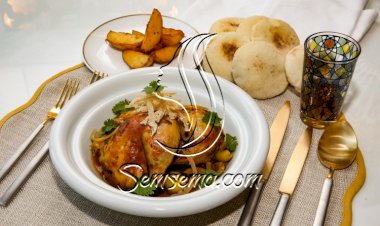 طاجن الدجاج بالليمون الحامض والزيتون