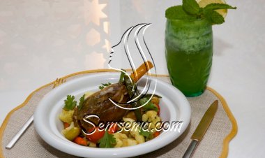 طاجن موزات الغنم والخضراوات