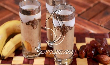 كوكتيل التمر والموز بالفيديو