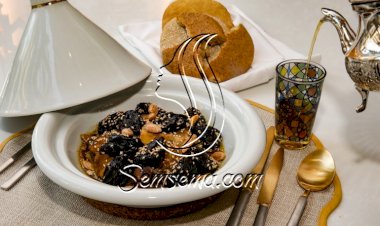 طاجن لحم العجل بالبرقوق