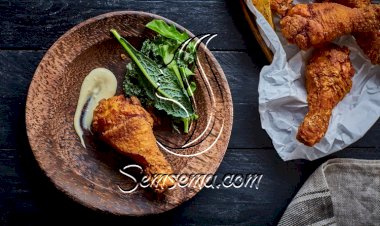 الدجاج المقلي مع صلصة الجبن