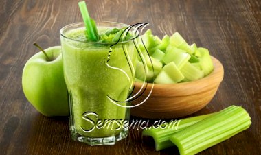 عصير التفاح الأخضر والكرفس