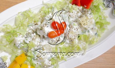 سلطة البطاطس بالزبادي بالفيديو
