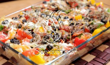 بيتزا المكرونة بالفيديو