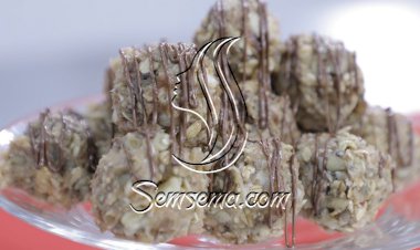 حلى كرات الموز بالشوفان بالفيديو