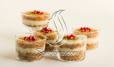 حلى كاسات الكنافة بالقشطة