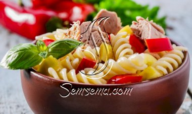 سلطة المكرونة بالتونة والفلفل الملون للسحور