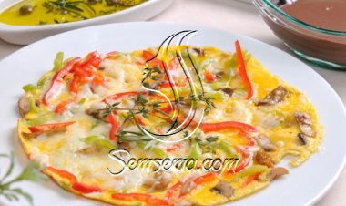 أومليت بالفلفل الملون