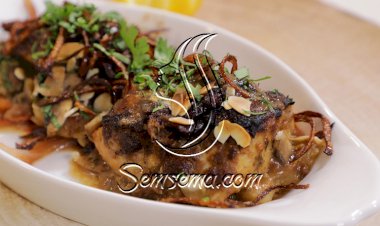 السمك بصلصة الحمر على الطريقة الحجازية بالفيديو