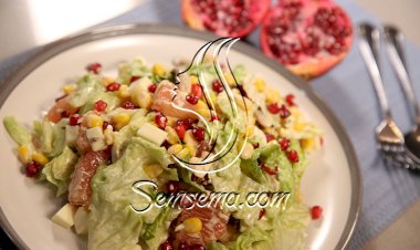 سلطة البوملي بالرمان والفطر بالفيديو