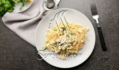 باستا بالكريمة والثوم