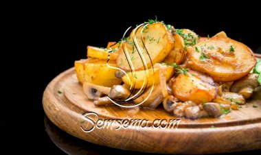 بطاطس محمرة مع الفطر للسحور