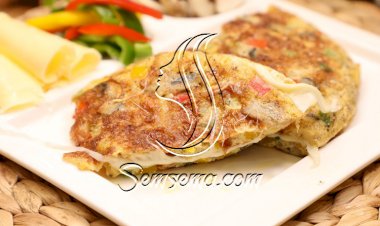 أومليت الخضار والجبن بالفيديو