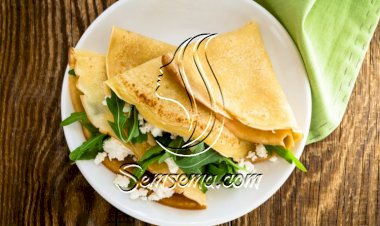 كريب بالجبن والجرجير للفطور