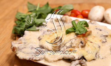 ستيك بالكريمة والفطر بالفيديو