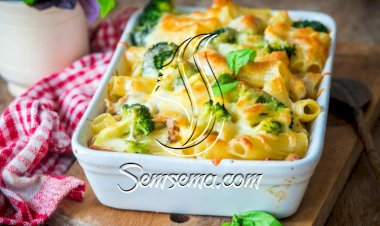 مكرونة بالدجاج والبروكلي