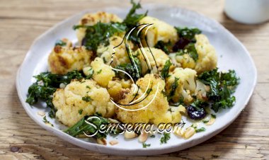 قرنبيط مشوي بالكزبرة والثوم لمقبلات مميزة