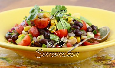 سلطة الذرة والفاصوليا