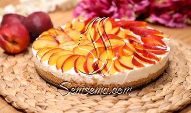 تشيز كيك الدراق بالفيديو