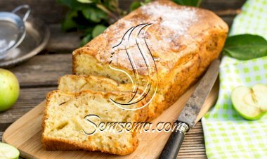 كيكة التفاح بالقشطة