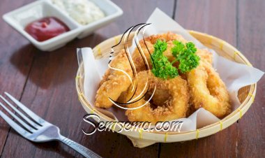 حلقات البصل المقلية مثل المطاعم