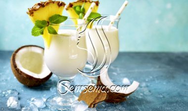 عصير الأناناس مع جوز الهند