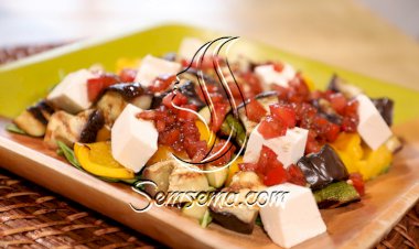 سلطة الخضار المشوية بالفيديو