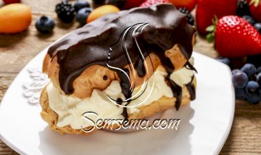 الاكلير الفرنسي بالكاسترد