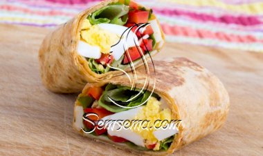 تورتيلا البيض المسلوق بالمايونيز للفطور