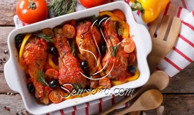 دجاج مشوي بالطماطم