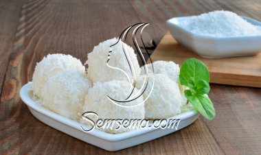 كرات جوز الهند بالقشطة