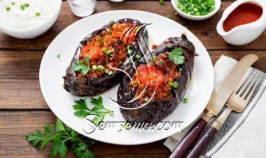 باذنجان محشي بالبرغل