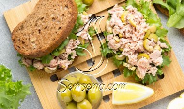 ساندويشات التونة بالزيتون الأخضر للرجيم