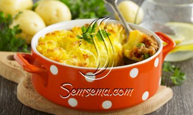 بطاطس مهروسة باللحمة المفرومة