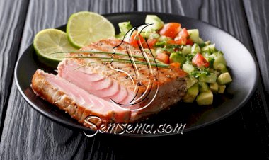 سمك التونة في الفرن للرجيم