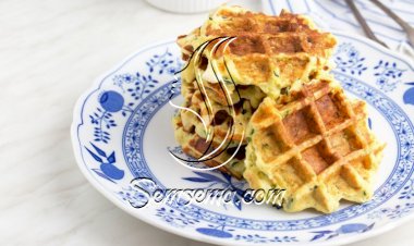 وافل الكوسا لفطور صباحي صحي