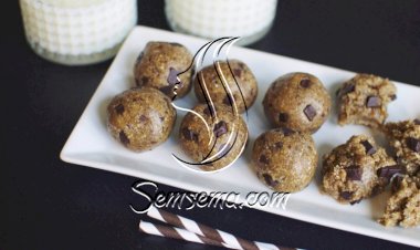كرات زبدة الفول السوداني مع الشوكولاتة لحلى الرجيم