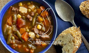 شوربة الخضار باللحم