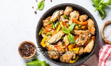 دجاج صيني بالخضار