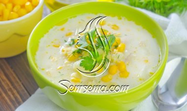 شوربة الذرة بالحليب