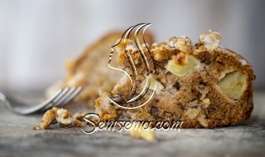 كيكة التفاح والجوز