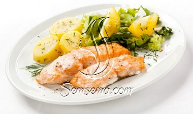 سلمون بالزبدة