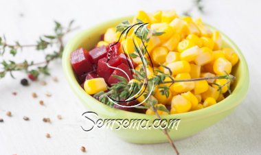 سلطة الشمندر مع الذرة للرجيم
