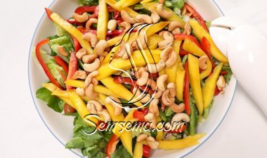 سلطة المانجو المبتكرة بالفيديو