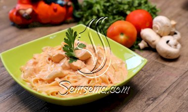 مكرونة روزيه بالدجاج بالفيديو