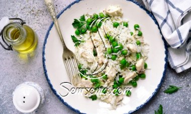 رز بالبازيلا والدجاج