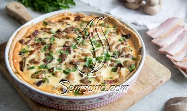 فطيرة المشروم بالجبن