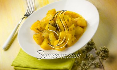 سلطة البطاطس بالزعفران