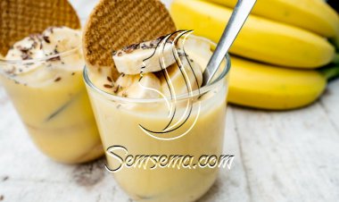 بودينغ الموز بدون بيض